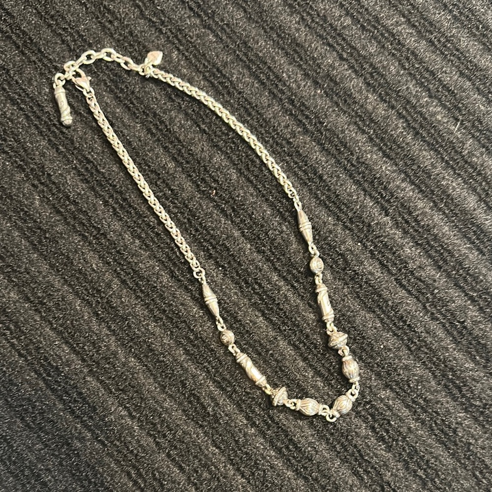 Retired Brighton Silver Choker Necklace with Minimalist Design